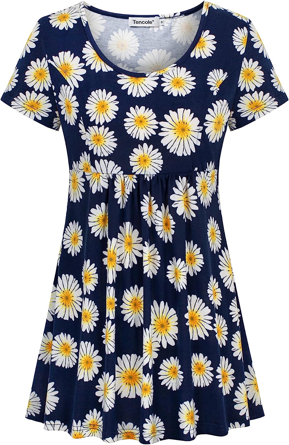 230816021836806_1 Tencole Womens Short Sleeve Summer Tunic Tops for Leggings Loose Fit Hide Belly Shirts Empire Waist Casual Tops - Image 1